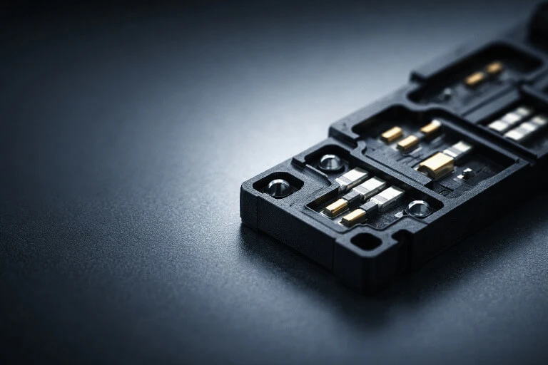 Precision molded electronic component