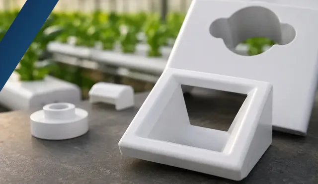 Injection molded hydroponic components