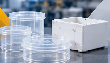 Injection molded packaging containers